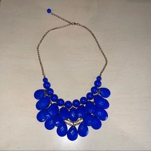 Royal Blue/Gold Statement Necklace